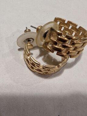 Gold-Tone Woven Hoop Earrings - Women Jewelry